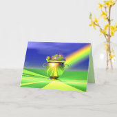 Gouden Pot Met Goud St. Patrick's Dag Kaart (Gele Bloem)