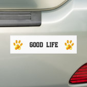 Gouden poten goed leven bumpersticker (Op auto)