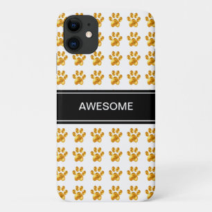 Gouden poten & kalligrafie op zwart en wit Case-Mate iPhone case
