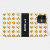 Gouden poten & kalligrafie op zwart en wit Case-Mate iPhone case (Achterkant (horizontaal))