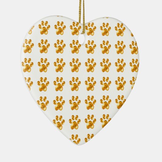Gouden poten keramische kerstversiering keramisch ornament (Rechts)