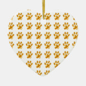 Gouden poten keramische kerstversiering keramisch ornament (Voorkant)
