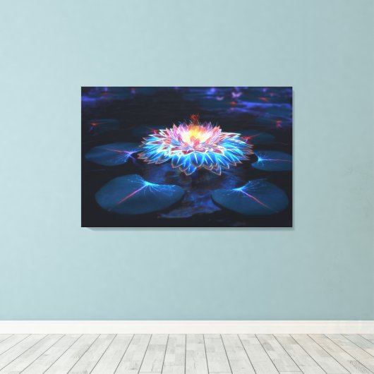 Gouden potje (nacht) canvas afdruk (Insitu (Houten vloer))