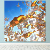 Gouden Potloden Uitgerekte Canvasprint Canvas Afdruk (Insitu (Houten vloer))