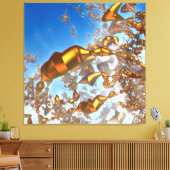 Gouden Potloden Uitgerekte Canvasprint Canvas Afdruk (Insitu (Woonkamer))