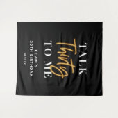 Gouden praat 30 tegen mij 30e verjaardagsfeest ach wandkleed (Voorkant (horizontaal))