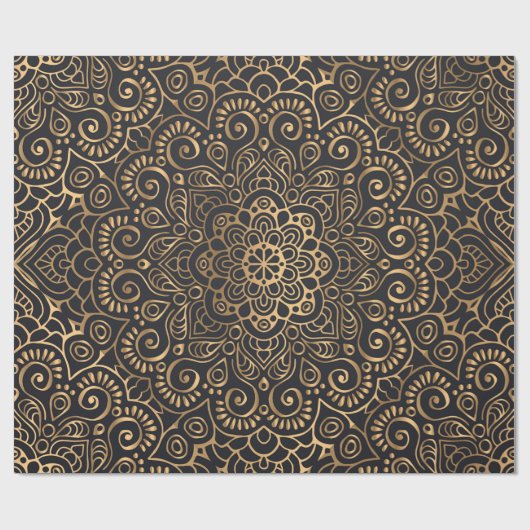 gouden pracht cadeaupapier (Vlak)