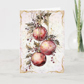 Gouden pracht van Kerstmis Kaart (Voorkant)