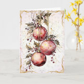 Gouden pracht van Kerstmis Kaart (Gele Bloem)