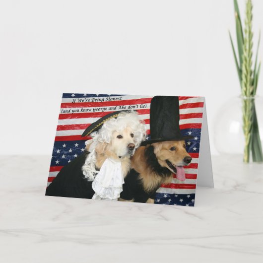 Gouden presidentiële verjaardag kaart (Voorkant)