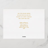 Gouden Prettig Feest Foto Folie Kerstkaart Folie Feestdagenkaart (Achterkant)