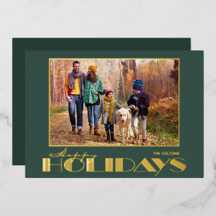 Gouden Prettige Feestdagen Foto