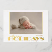 Gouden Prettige Feestdagen Foto (Voorkant)