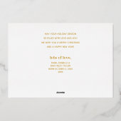 Gouden Prettige Feestdagen Foto (Achterkant)