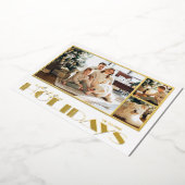 Gouden Prettige Feestdagen Meerdere Foto's (Gedraaid)