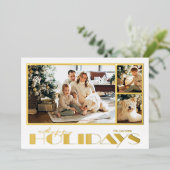 Gouden Prettige Feestdagen Multi Foto's (Staand Voorkant)