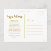 Gouden prettige feestdagen (plural:) Kerstmis 3 (Achterkant)