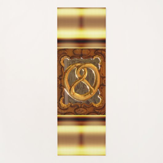 Gouden pretzel yogamat (Voorkant)