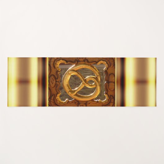 Gouden pretzel yogamat (Voorkant (horizontaal))