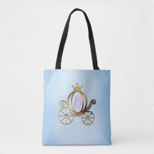 Gouden Prinses Koets Blauwe Verhalenboek Koninklij Tote Bag