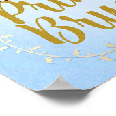 Gouden Prinses Koets Blauwe Verhalenboek Persoonli Poster (Hoek)