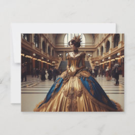 Gouden Prinses Steampunk Victoriaans Briefkaart