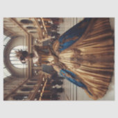 Gouden Prinses Steampunk Victoriaanse Decoupage Tissuepapier (Voorkant)