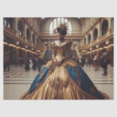 Gouden Prinses Steampunk Victoriaanse Decoupage Tissuepapier (Voorkant)