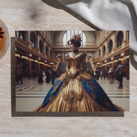 Gouden Prinses Steampunk Victoriaanse Decoupage Tissuepapier
