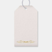 Gouden prinses Tiara Quinceanera Cadeaulabel (Achterkant)