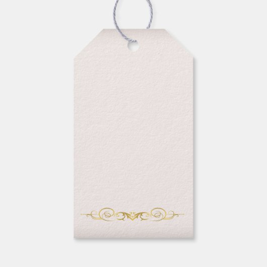 Gouden prinses Tiara Quinceanera Cadeaulabel (Achterkant)