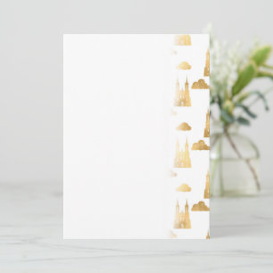 Gouden Prinsessen Kasteel Wolken Koninklijke Magie Save The Date