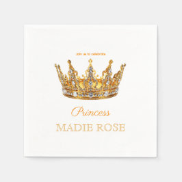 Gouden Prinsessen Kroon Sprookje Verjaardag Servet