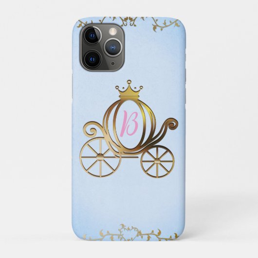 Gouden Prinsessenkoets Blauwe Verhalenboek Persoon Case-Mate iPhone Case (Achterkant)
