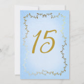 Gouden Prinsessenkoets Blauwe Verhalenboek Quincea Kaart (Achterkant)