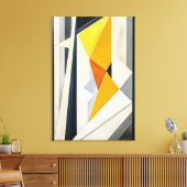 Gouden Prisma Canvas Afdruk (Insitu (Woonkamer))