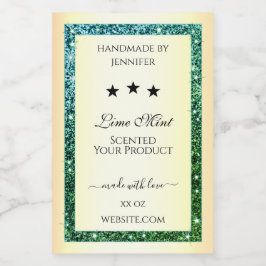 Gouden Product Verpakkingsetiketten Blauwgroen Gro Voedselcontainer Etiket