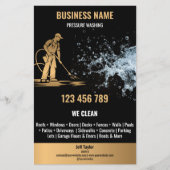 Gouden Professionele Druk Wassen Macht Wassen Flyer (Voorkant)