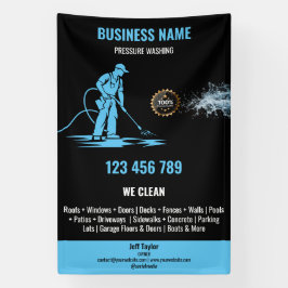 Gouden Professionele Druk Wassen Macht Wassen Spandoek