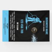 Gouden professionele drukwas- en powerwasapparatuu spandoek (Horizontaal)