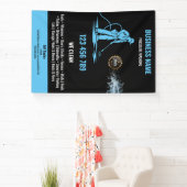 Gouden professionele drukwas- en powerwasapparatuu spandoek (Insitu)