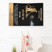 Gouden professionele drukwas- en powerwasbeurt spandoek (Insitu)