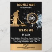 Gouden professionele drukwasinstallatie Power Wash Flyer (Voorkant)