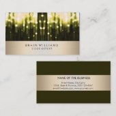 Gouden Professionele Elegant van het Web van de Visitekaartje (Voorkant / Achterkant)