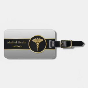 Gouden professionele medische caduceus - bagagelab bagagelabel