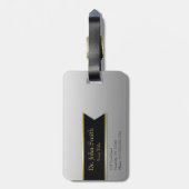 Gouden professionele medische caduceus - bagagelab bagagelabel (Achterkant verticaal)