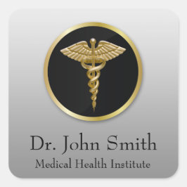 Gouden Professionele Medische Caduceus - Sticker