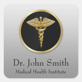 Gouden Professionele Medische Caduceus - Sticker