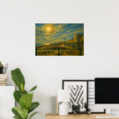 Gouden Promenade - Brighton Seafront Sunset Poster (Thuiskantoor)