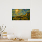 Gouden Promenade - Brighton Seafront Sunset Poster (Keuken)